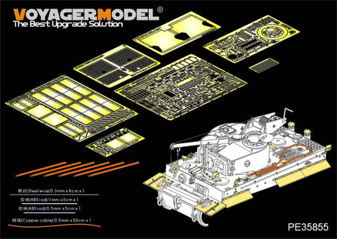 Voyager Model etching sheet PE35855 World War II German Tiger I maintenance tank renovation part (with wilong 6850)