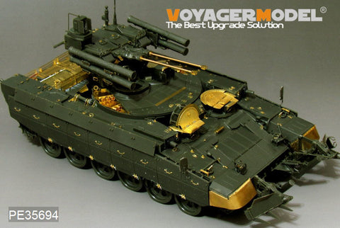 Voyager PE35694 Russian BMPT terminator tank support chariot upgraded with metal etch.