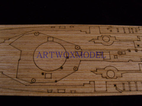 Artwox model wooden deck for Trumpeter 05701 U.S . - attached Warship 1984 Wood Deck AW20048