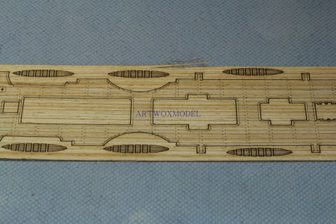 Artwox model wooden deck for Trumpeter 05338 Crown Prince of the Russian Navy battleship 1904 wooden deck AW10129