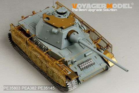 Voyager model metal etching sheet PE35803 4 chariot J type (equipped with leopard F turret) upgraded metal etching parts (Dragon)