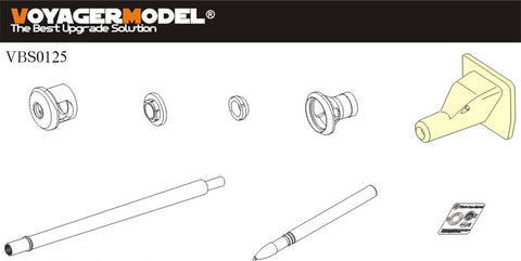 Voyager model metal etching sheet VBS01253 assault Gun G later Type General Metal Gun Tube and Pig head Gun Shield Model 2
