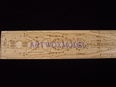 Artwox model wooden deck for Qingdao Society 041604 Japanese Battleship Araki Deck AW2001 1