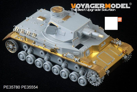 Voyager model metal etching sheet PE35780 World War II German IV tank A enhanced armoured basic retrofit.