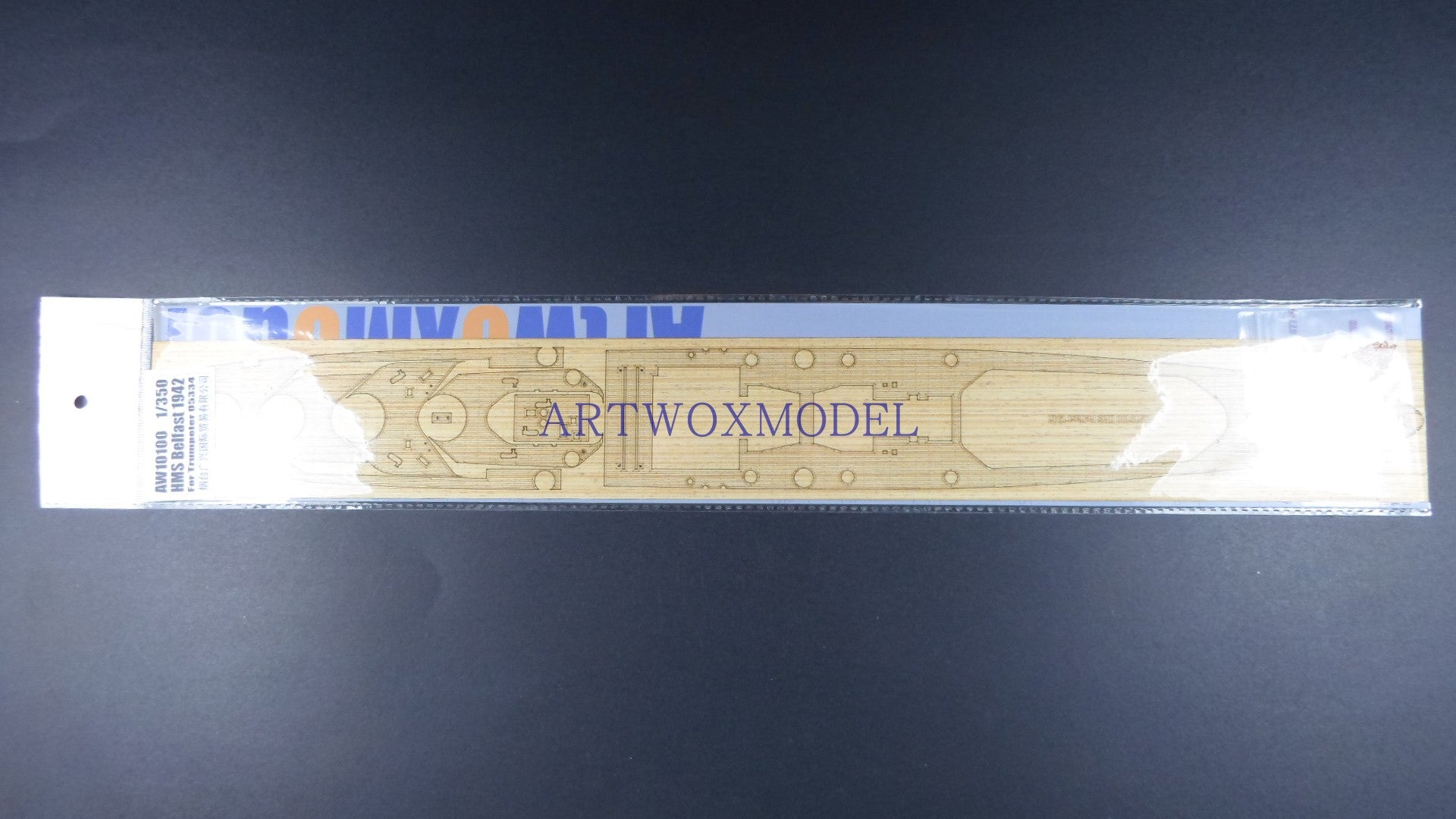 ARTWOX Model Wooden Deck for Trumpeter 0533 British Cruiser Belfast 1942 wooden Deck AW10100