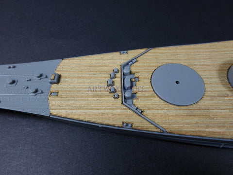 Artwox tamiya 31114 Japanese navy battleship musashi ( revised ) wooden deck aw 20111