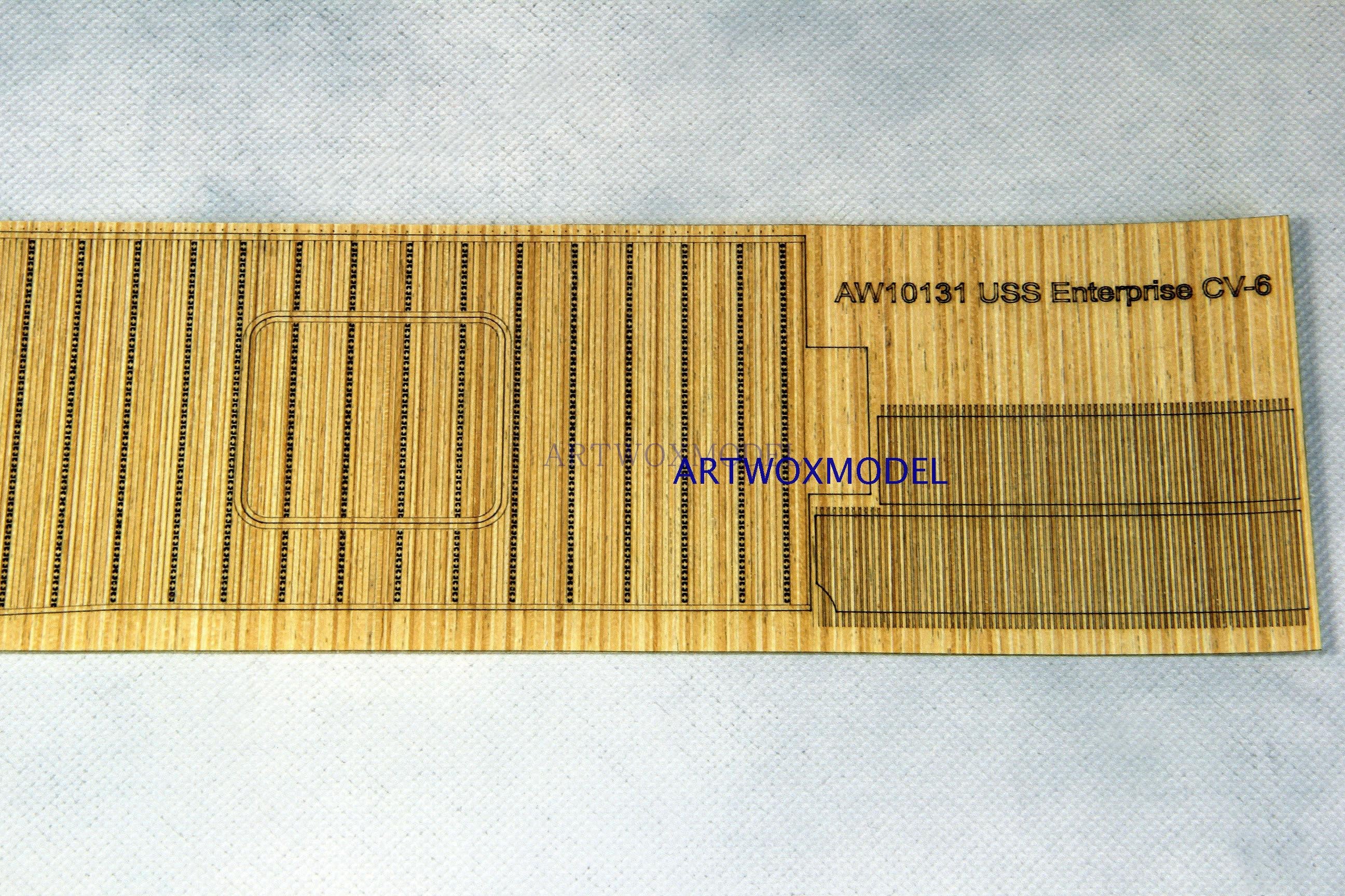 Artwox model wooden deck for MERIT 65302 American CV-6 enterprise aircraft carrier blue wooden deck AW10131A