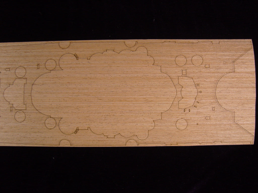 ARTWOX Model Wooden Deck for Tamiya 78016 Japanese Musashi Battleship(Natural Color Deck) AW10016