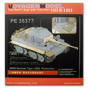 Voyager PE35377 6 heavy combat vehicle tiger type mid-term upgrade metal etch (Weilong 6660)