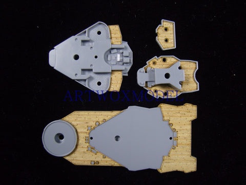 Artwox model wooden deck for Qingdao Society 041604 Japanese Battleship Araki Deck AW2001 1