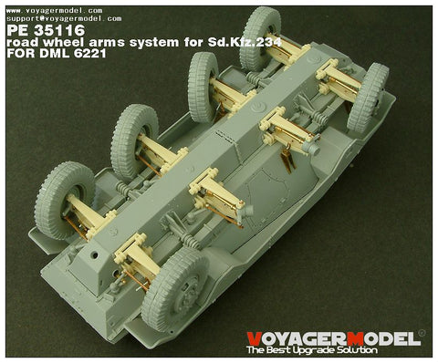 Voyager PE35116 Sd.Kfz.234 Movable-suspension upgrade kit for eight-wheel armoured vehicles