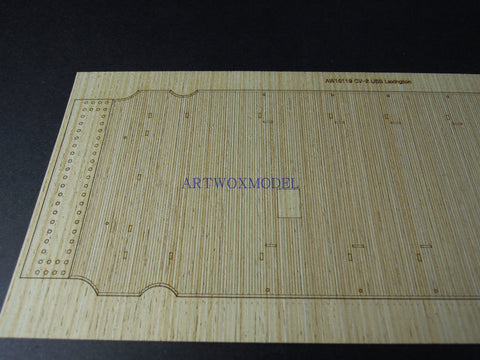 Artwox model wooden deck for Trumpeter 05608 US CV-2 Lexington Aircraft Carrier 1942 Wood Deck AW10119