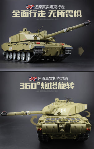 HengLong 1/16 large scale simulation British challenger II2 remote control tank 2.4G metal model toys 3908-1