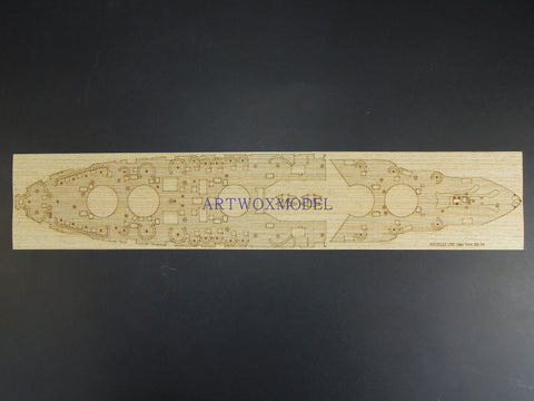 Artwox model wooden deck for Trumpeter 05339 US Navy New York BB-34 Wood Deck AW10122