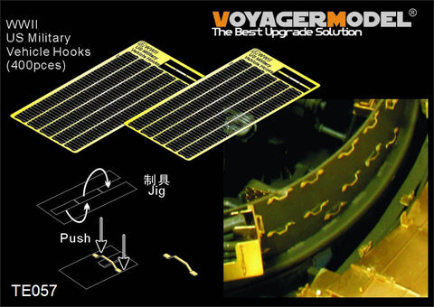 Voyager model metal etching sheet TE057 United States armored vehicles used in World War II external debris hanging metal etching pieces