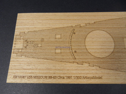 Artwox model wooden deck for Tamiya 78029 American Missouri battleship 1991 wooden deck AW10087