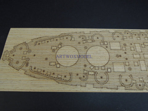 Artwox model wooden deck for Trumpeter 05339 US Navy New York BB-34 Wood Deck AW10122