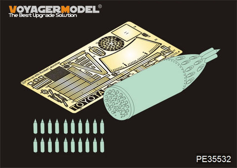 Voyager model metal etching sheet PE 35532 Libyan pickup truck carries aerial rocket nest modified metal etcher