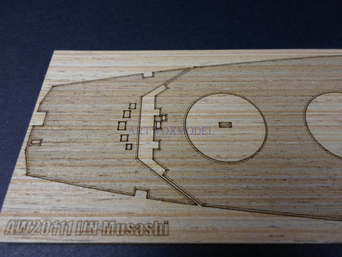 Artwox tamiya 31114 Japanese navy battleship musashi ( revised ) wooden deck aw 20111