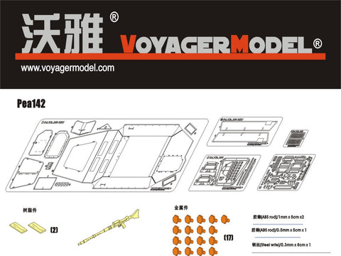 Voyager PEA142 Sd.Kfz.250 NEU half-track armoured vehicle deck modification metal etching