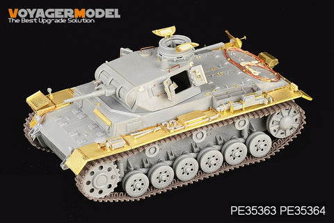 Voyager Model Metal Etching Sheet PE35364 3 chariot E-H/3 assault gun A-E type full structure fender metal etch