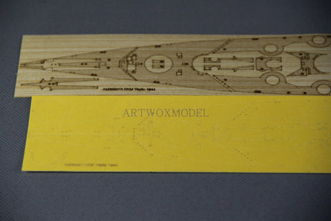 Artwox model wooden deck for Trumpeter 05712 tyebates battleship 19443M covering paper and wood deck PE AM20007A