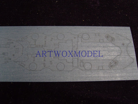 Artwox model wooden deck for Trumpeter 05735 USS Washington BB-56 Blue Wood Deck AW20020
