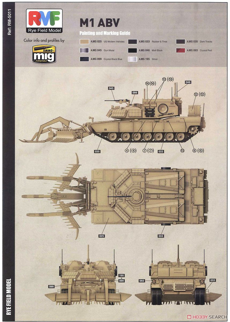 thumbnail image 2 of Ryefield Model RM5011 1/35 Scale M1 Assault Breacher Vehicle – Plastic Model Kit 2 of 5