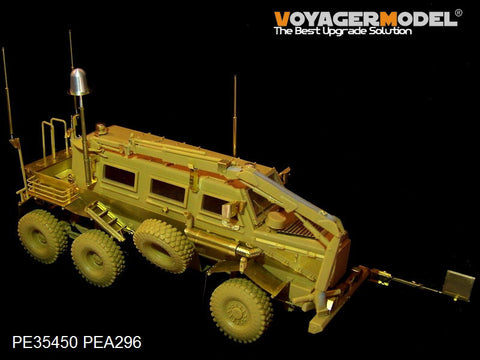 Voyager PEA296 "buffalo" 6X6 long range Minefield Detection System demining vehicle metal antenna group