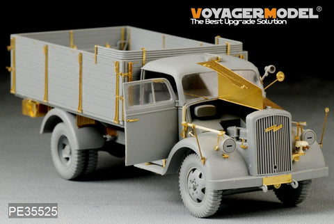 Voyager model metal etching sheet PE35525 Opel "lightning" 3 tons heavy truck deep cargo type metal etch (Dragon)