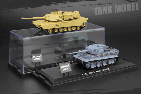 Authentic HengLong 1/72 German Tiger Tank American M1A2 Tank movable static Model Collection gifts