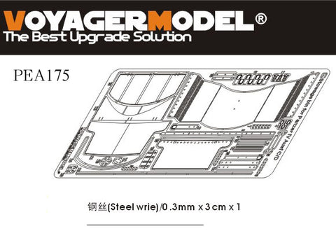 Metal etchings for upgrading and retrofitting the B / C / D turret sundries of Voyager Model etching sheet PEA1754 combat vehicle