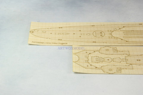 Artwox model wooden deck for trumpeter 05313 de Prince Eugen 1945PE wood deck 3M cover paper AM10009A