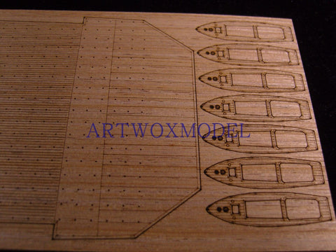 Artwox model wooden deck for Fujimi 600048 old Japanese Navy aircraft carrier Rui wood deck AW10027