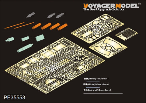 Voyager model metal etching sheet PE35553 4 chariot A upgrade metal etching Kit