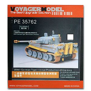 Voyager model metal etching sheet PE35762 Reconstruction of the African Army of the German Tiger I Type Tank in World War II