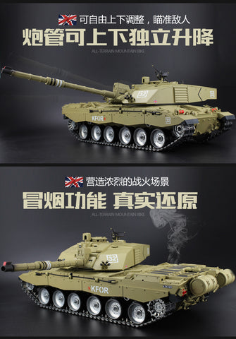 HengLong 1/16 large scale simulation British challenger II2 remote control tank 2.4G metal model toys 3908-1