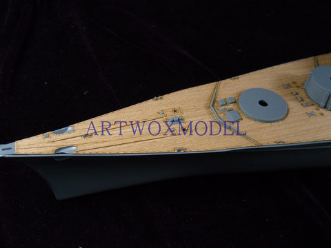 Artwox model wooden deck for Academy American BA903 German battleship Trepitz wooden deck AW10051