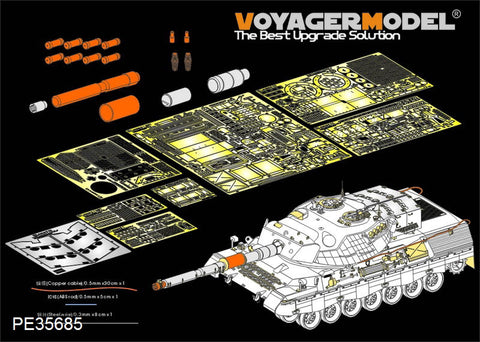 Voyager model metal etching sheet PE35685 Canadian leopard 1C2 upgrade of main battle tanks using metal etched parts