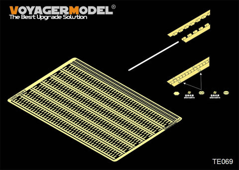 Voyager model metal etching sheet TE069 1/35 model general modification hinge hinge 3 (middle hinge) metal etch