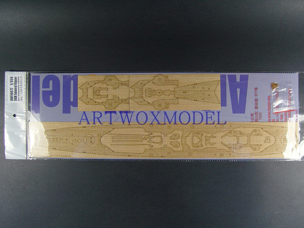 Artwox model wooden deck for trumpeter 05313 German Prince Eugen heavy cruiser revised wooden deck AW10077