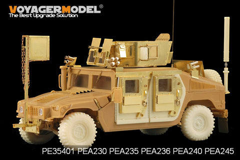 Voyager PEA245 modern American "Hummer" off-road vehicle is super clay tyres (resin).