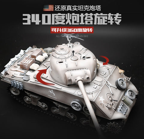 HengLong 1/16 full Simulation of World War II American M4A3 Sherman Model 2.4G remote controlled Metal Tank tracked vehicle