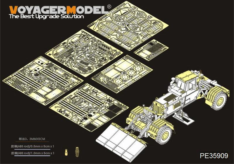 Voyager Model Metal Etching Sheet PE35909 modern American husky MK3 mine detector carrier (with PH35015)