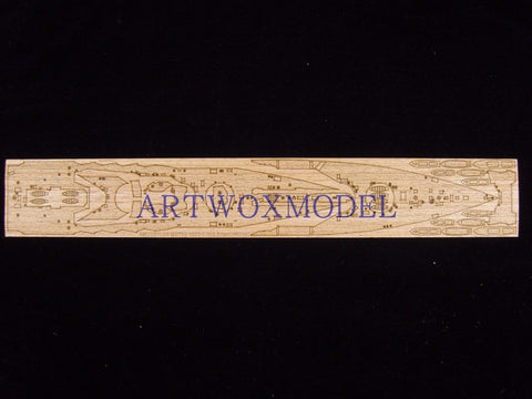 Artwox model wooden deck for Qingdao Society 041604 Japanese Battleship Araki Deck AW2001 1