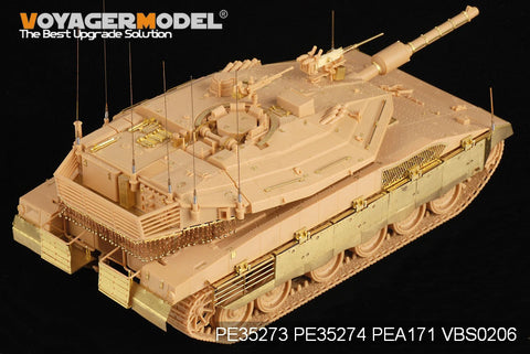 Voyager PE 35274 metal etcher for modification of side skirts of Israeli merkava 4 main battle tanks