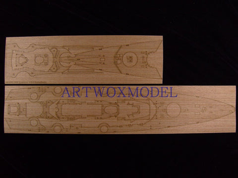 Artwox model wooden deck for Tamiya 78013 German battleship Bismarck wooden deck AW10056