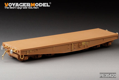 Voyager model metal etching sheet PE35420 Germany 80 ton railway heavy plate transport carrying metal transformation metal etching parts
