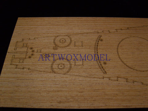 Artwox model wooden deck for Tamiya 78017 United States New Jersey battleship and wood deck AW10036