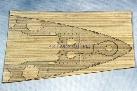 Artwox model wooden deck for trumpeter 03709 Royal Navy battleship USS Rodney wooden deck AW30008